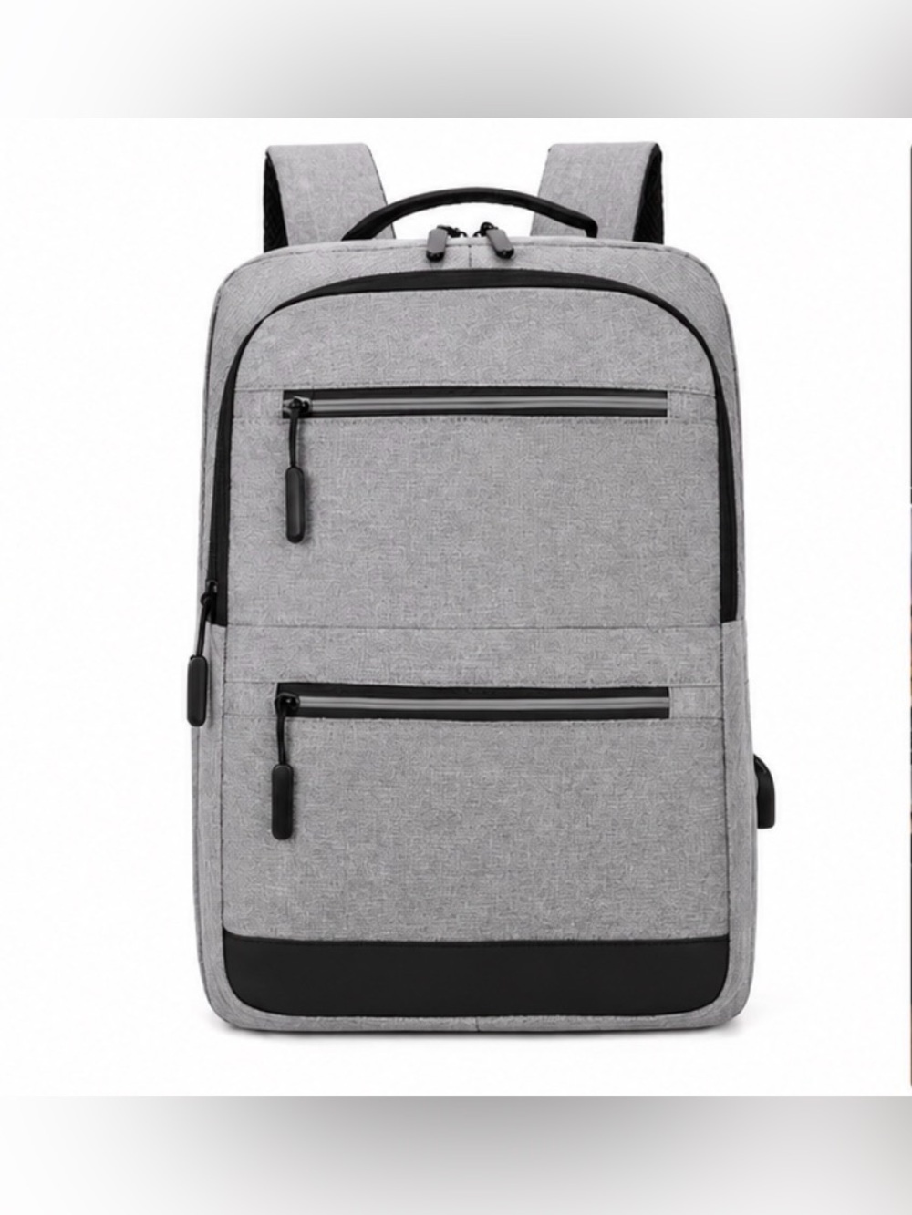 Men's Grey Laptop Backpack - Sleek Travel & Work Bag